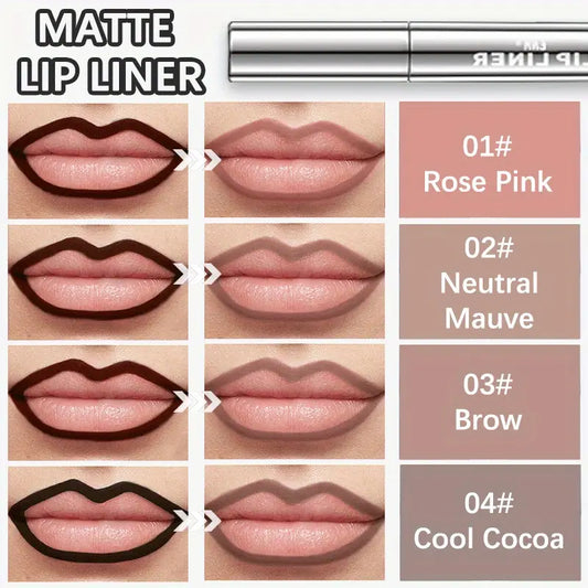 4PCS Matte Lip Liner Set