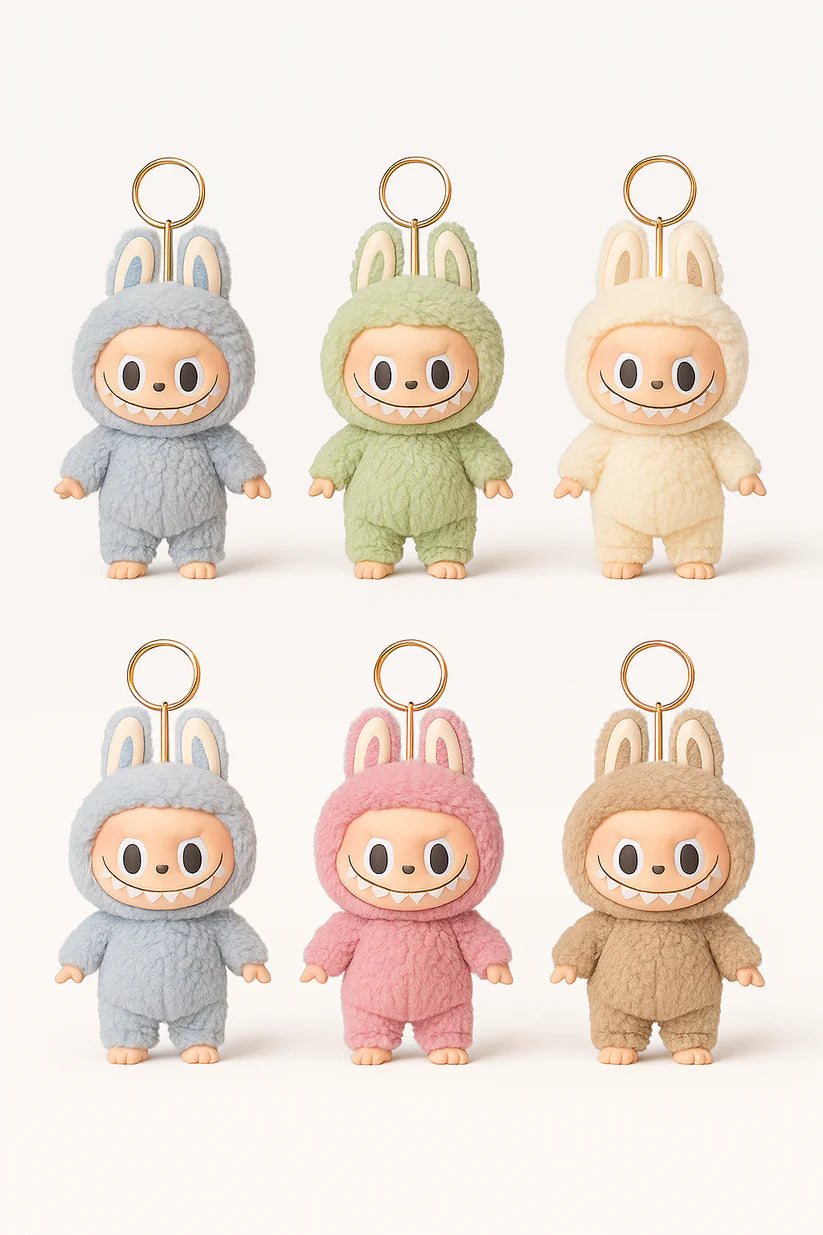 Labubu Cartoon Wild Keychain – سلسلة مفاتيح لابوبو الكرتونية بشكل وحشي (ألوان عشوائية)