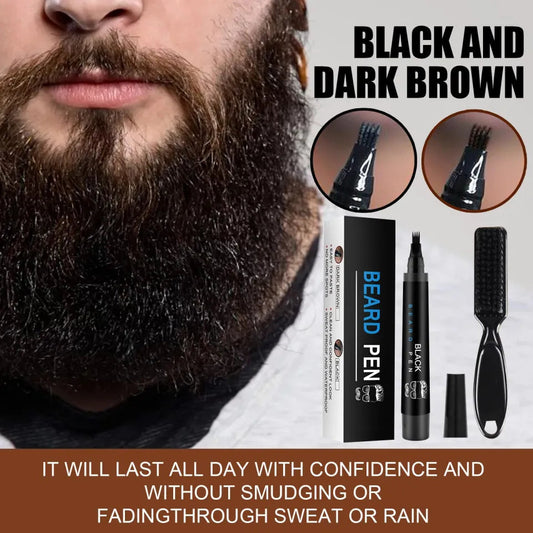 Men’s Beard Filler Pen Kit with Brush